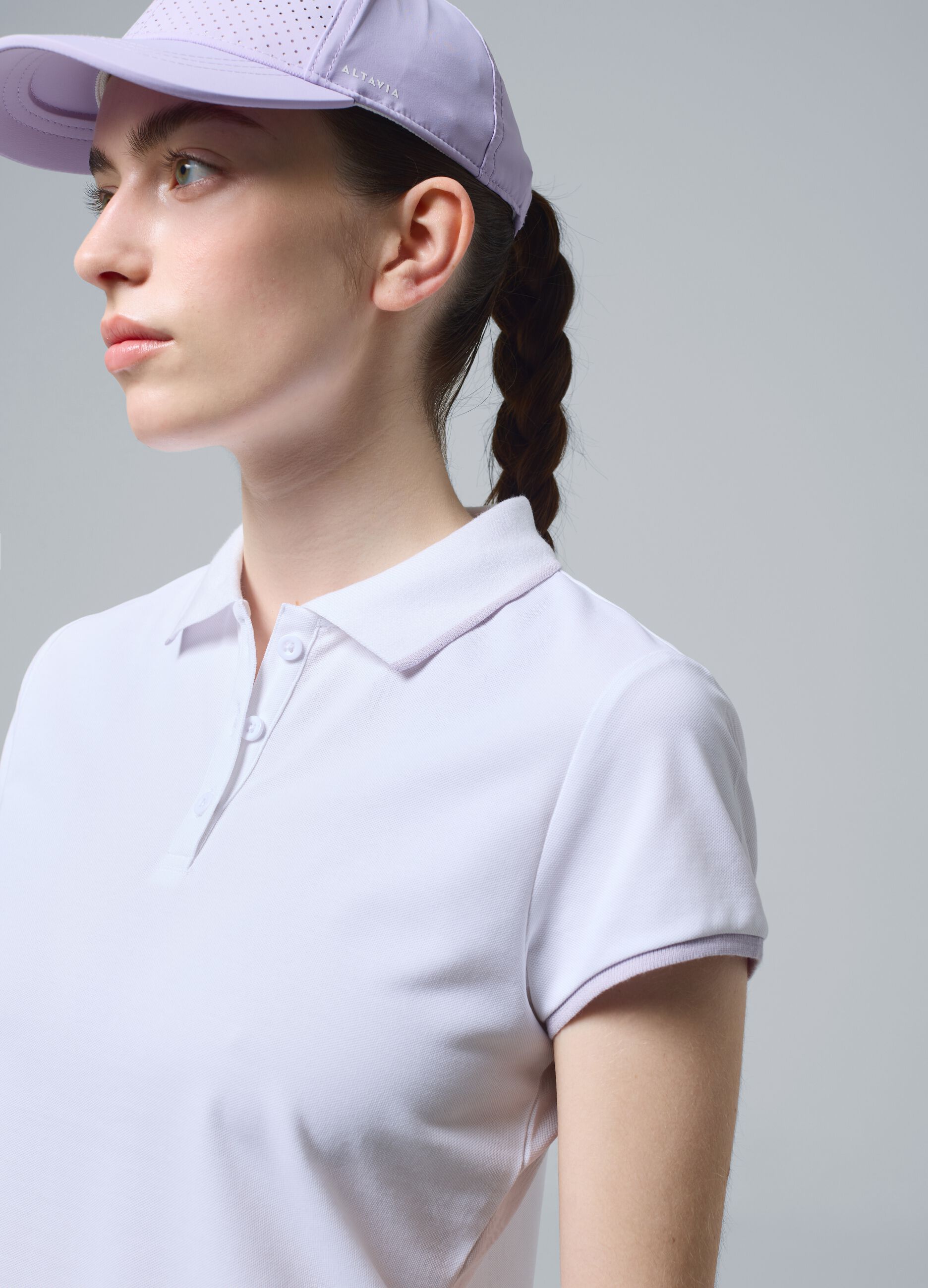White ALTAVIA COURT sports polo in stretch cotton