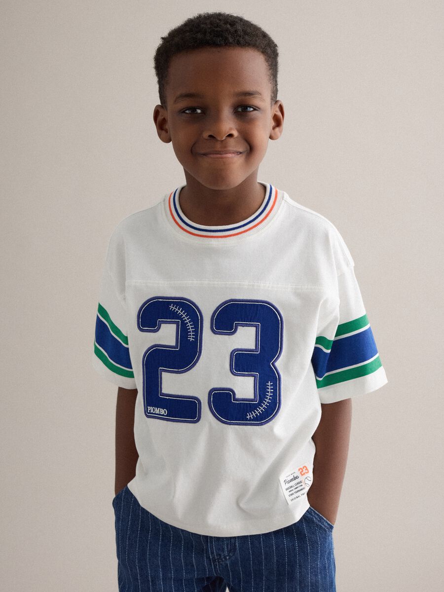 Kids' regular fit multicolour pure cotton T-shirt_0