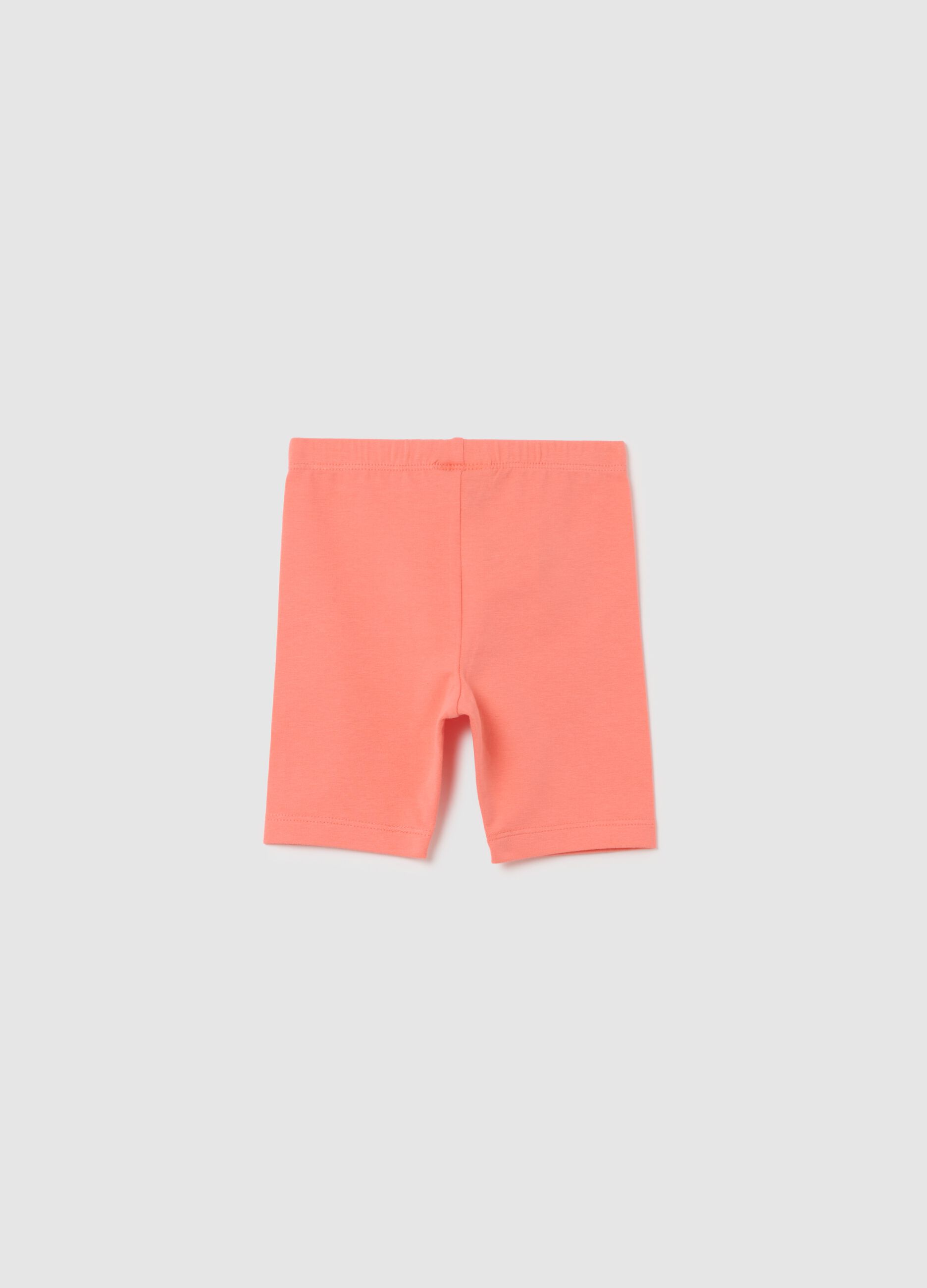 Pantaloncini da neonata in misto cotone rosa regular fit