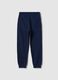 Children's regular fit blue pure cotton joggers_1
