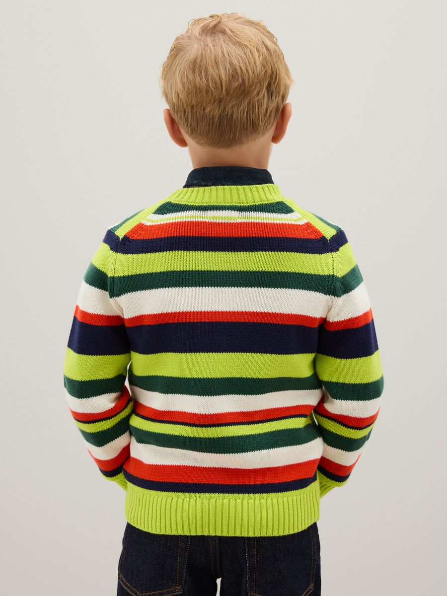 Boys' pure cotton multicolour regular fit jumper_1