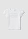 White short-sleeved stretch cotton T-shirt_0