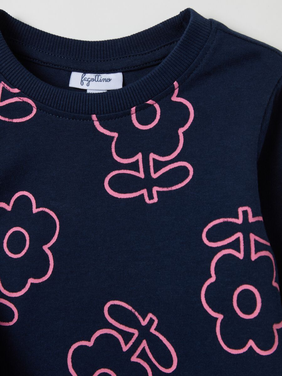 Long-sleeved, floral printed T-shirt_2