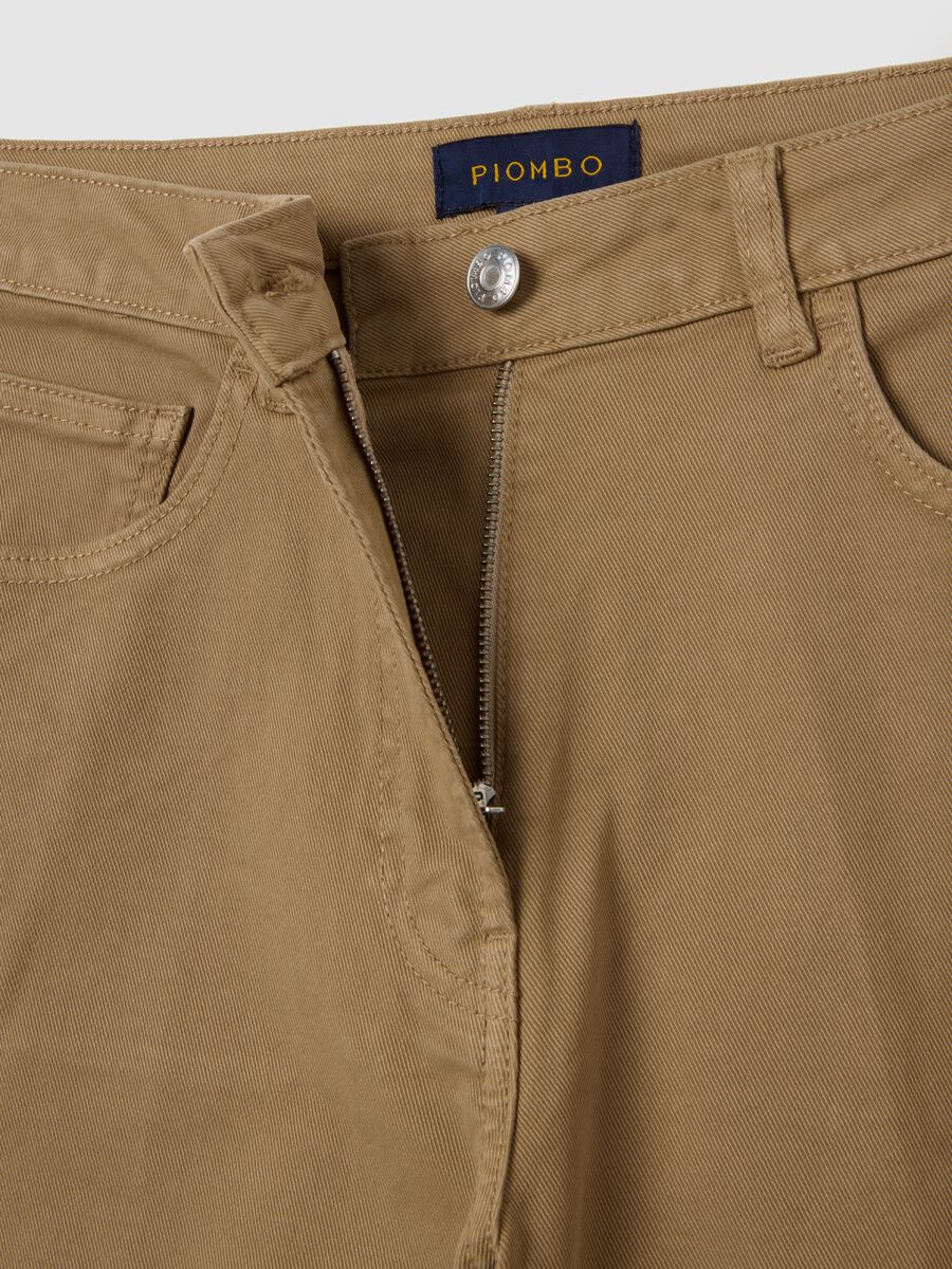Dark Beige Straight Leg Trousers_1