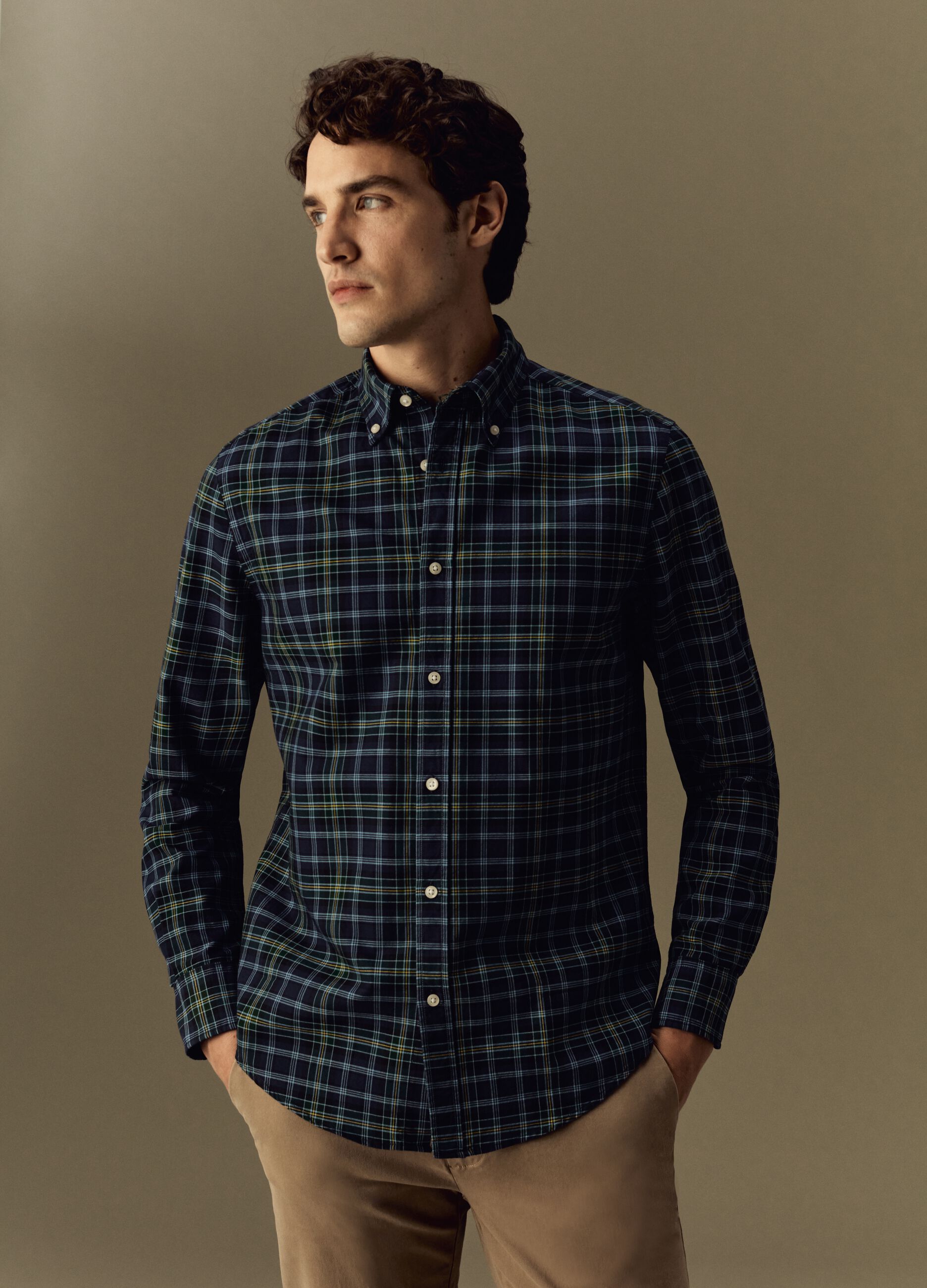 Camicia blu a clearance quadri