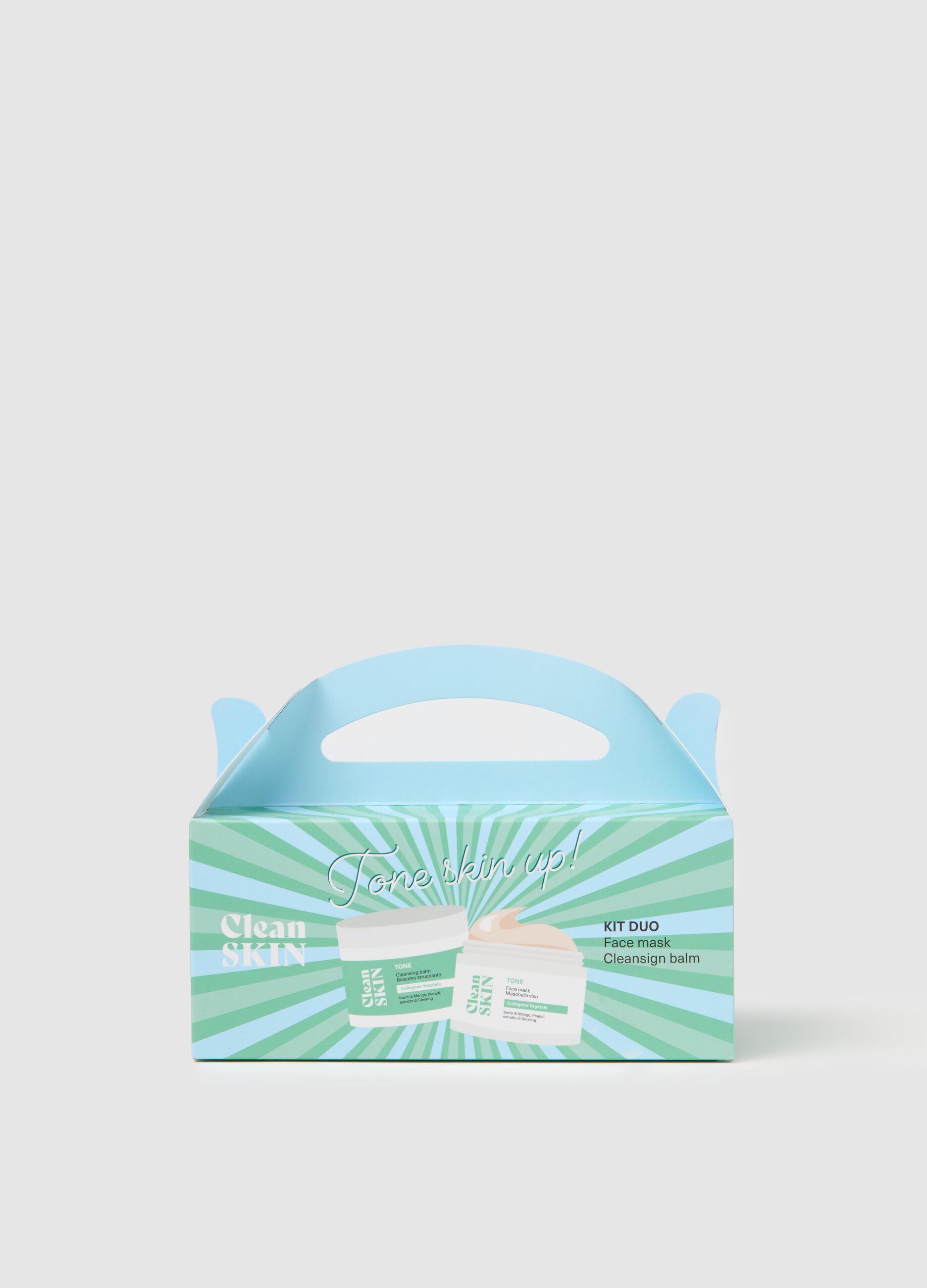 Mask+make-up remover butter kit with plant-based collagen