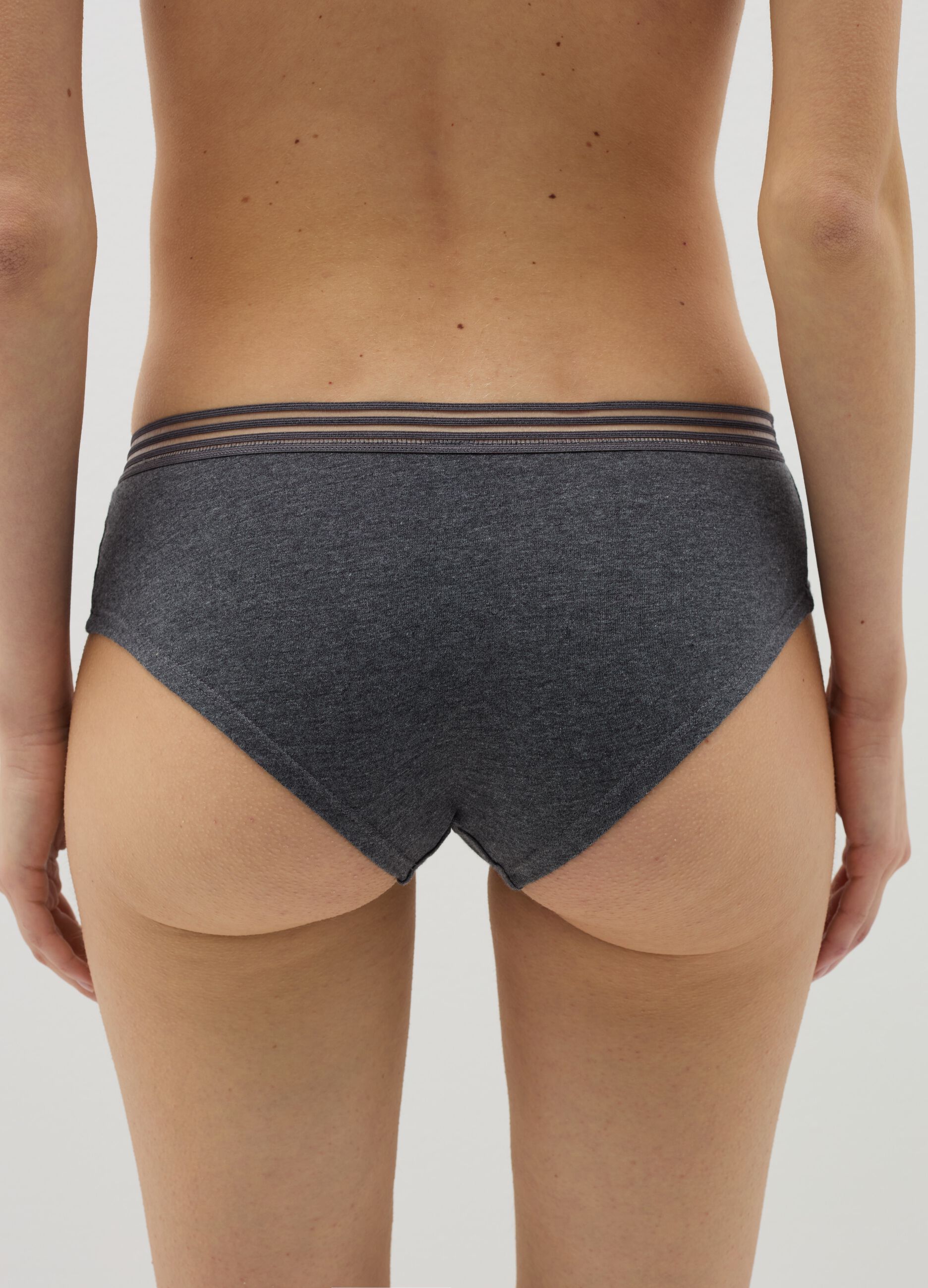 Two-pack French knickers with striped edging