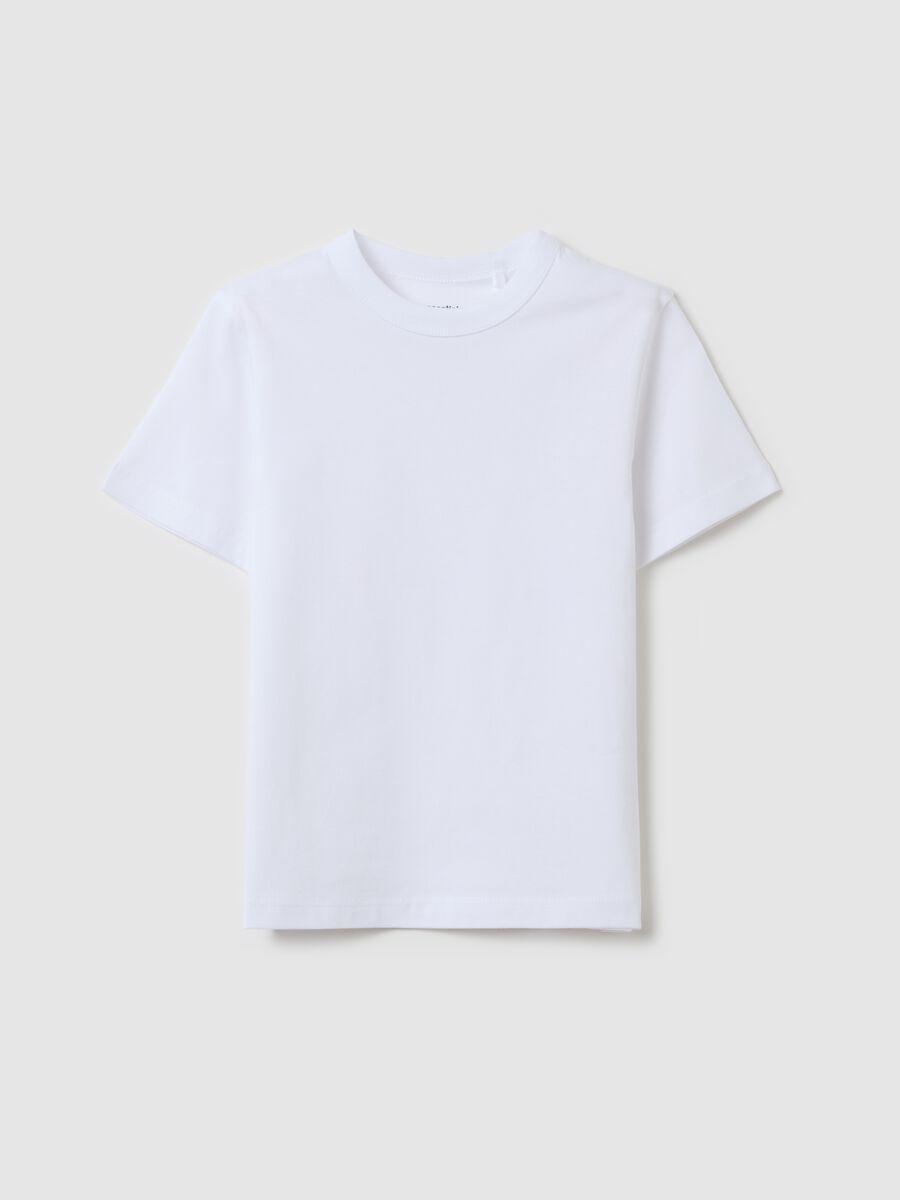 Solid colour T-shirt in organic cotton_0