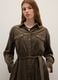 Green long dress with belt and buttons_3
