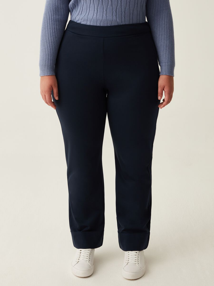 Pantaloni slim fit in jersey Curvy_1