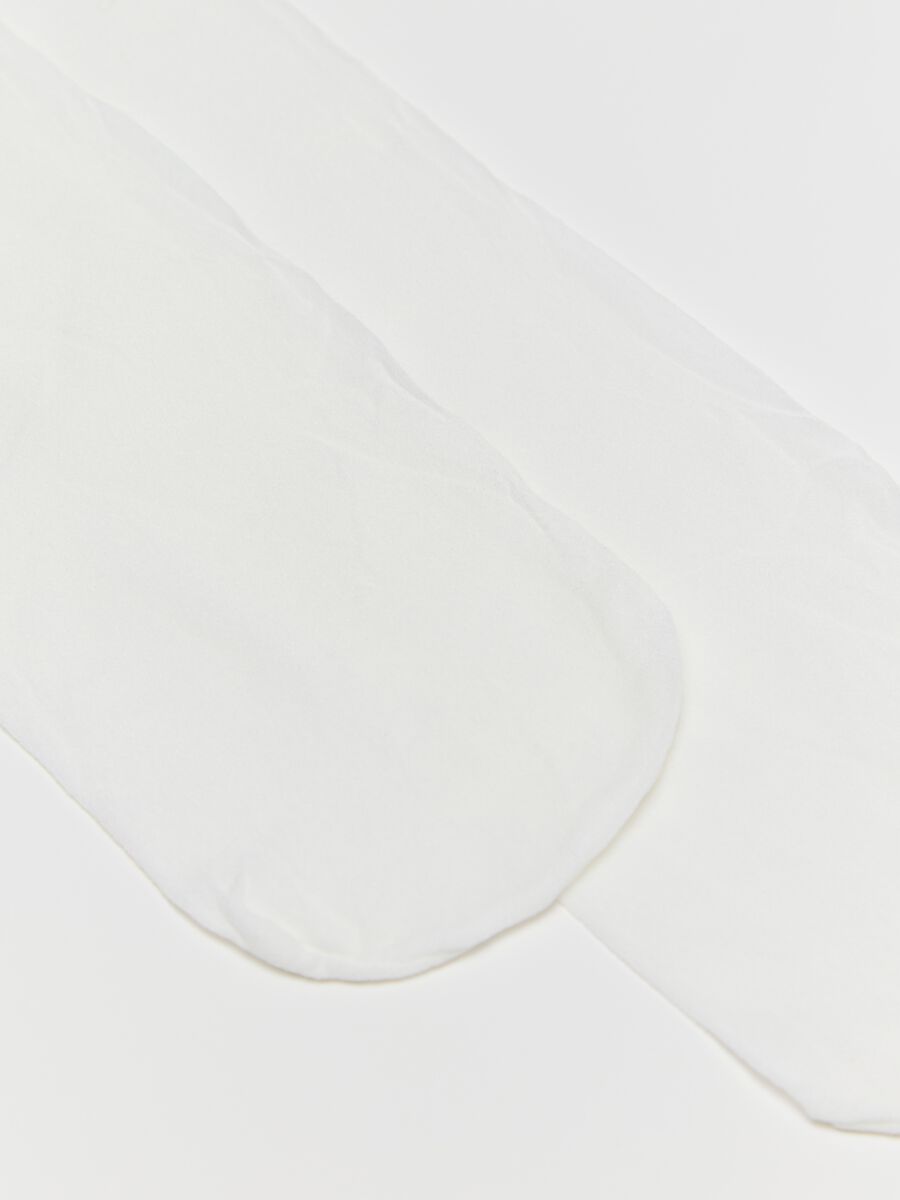 Two-pack white and pink tights in microfibre_1