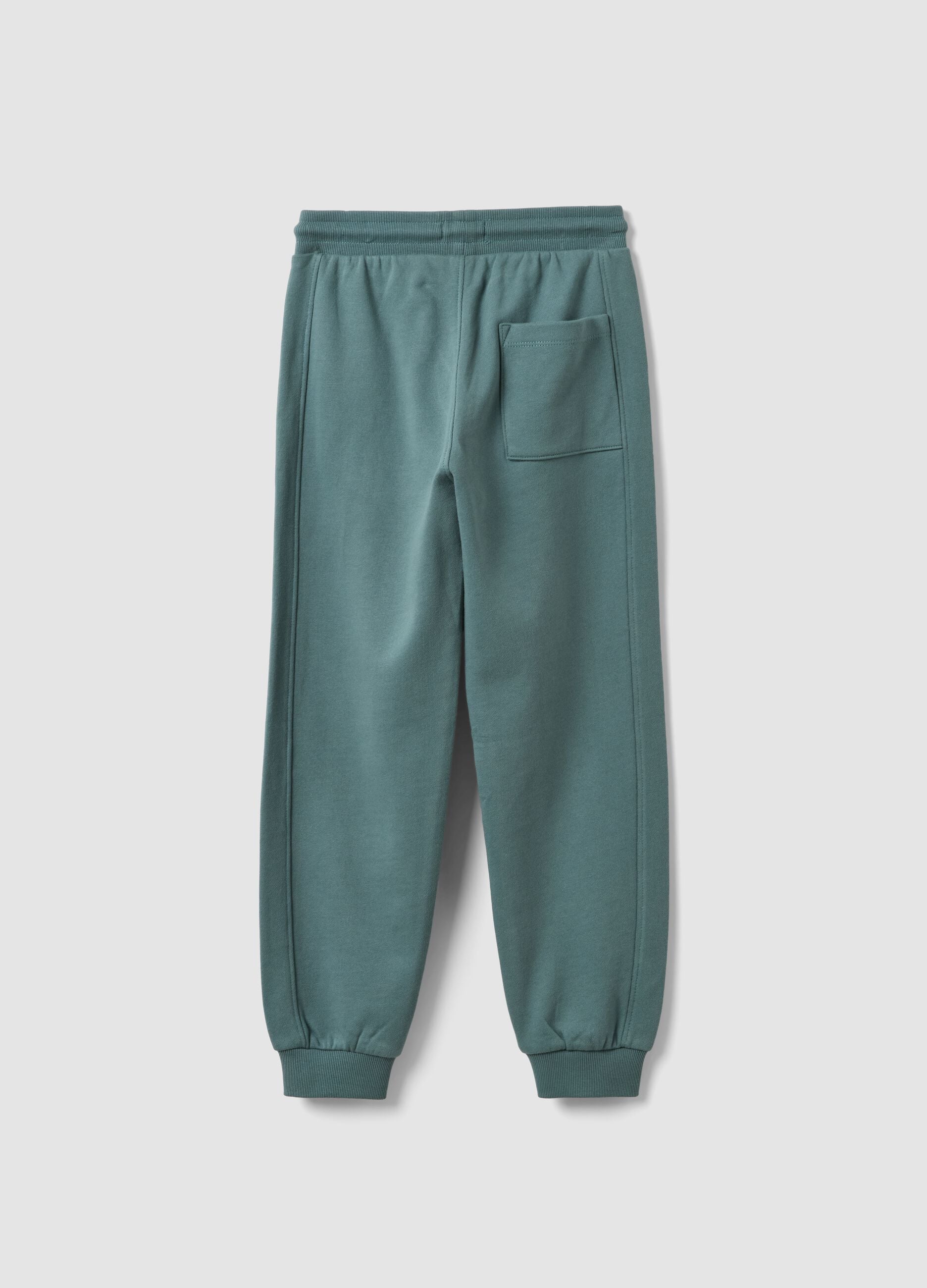 Blue organic cotton joggers
