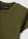 T-shirt fitted in cotone elasticizzato verde_5