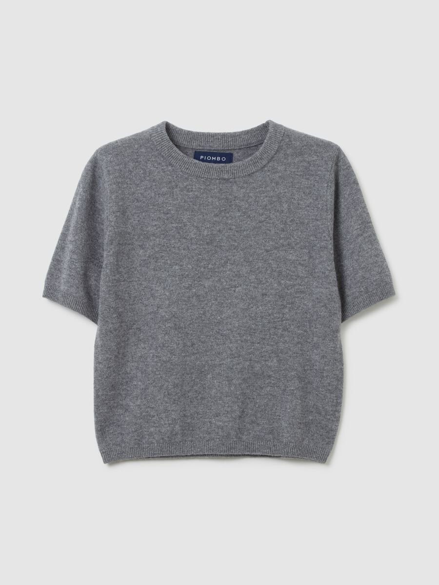 Maglione in pura lana grigio regular fit_4