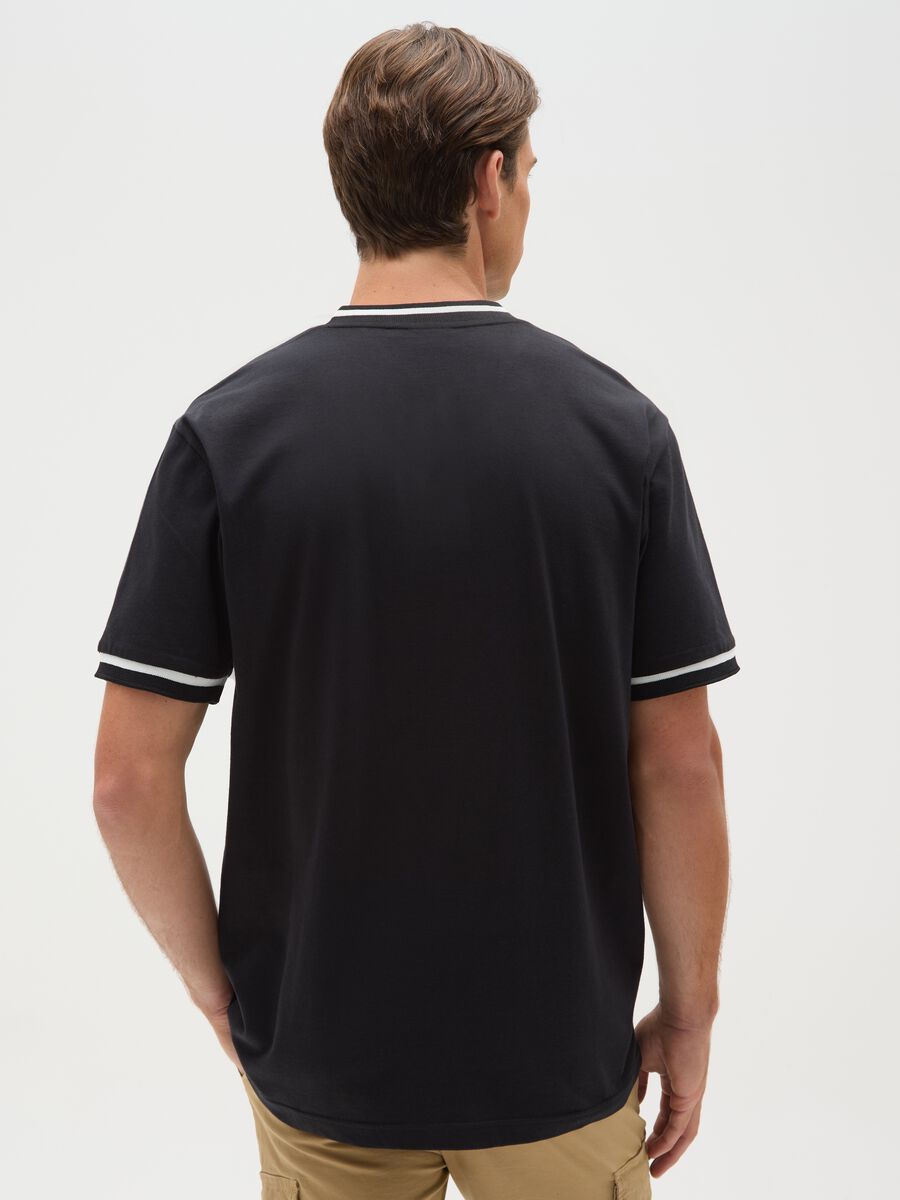 Maglia in puro cotone nera con stampa Chicago Bulls_2