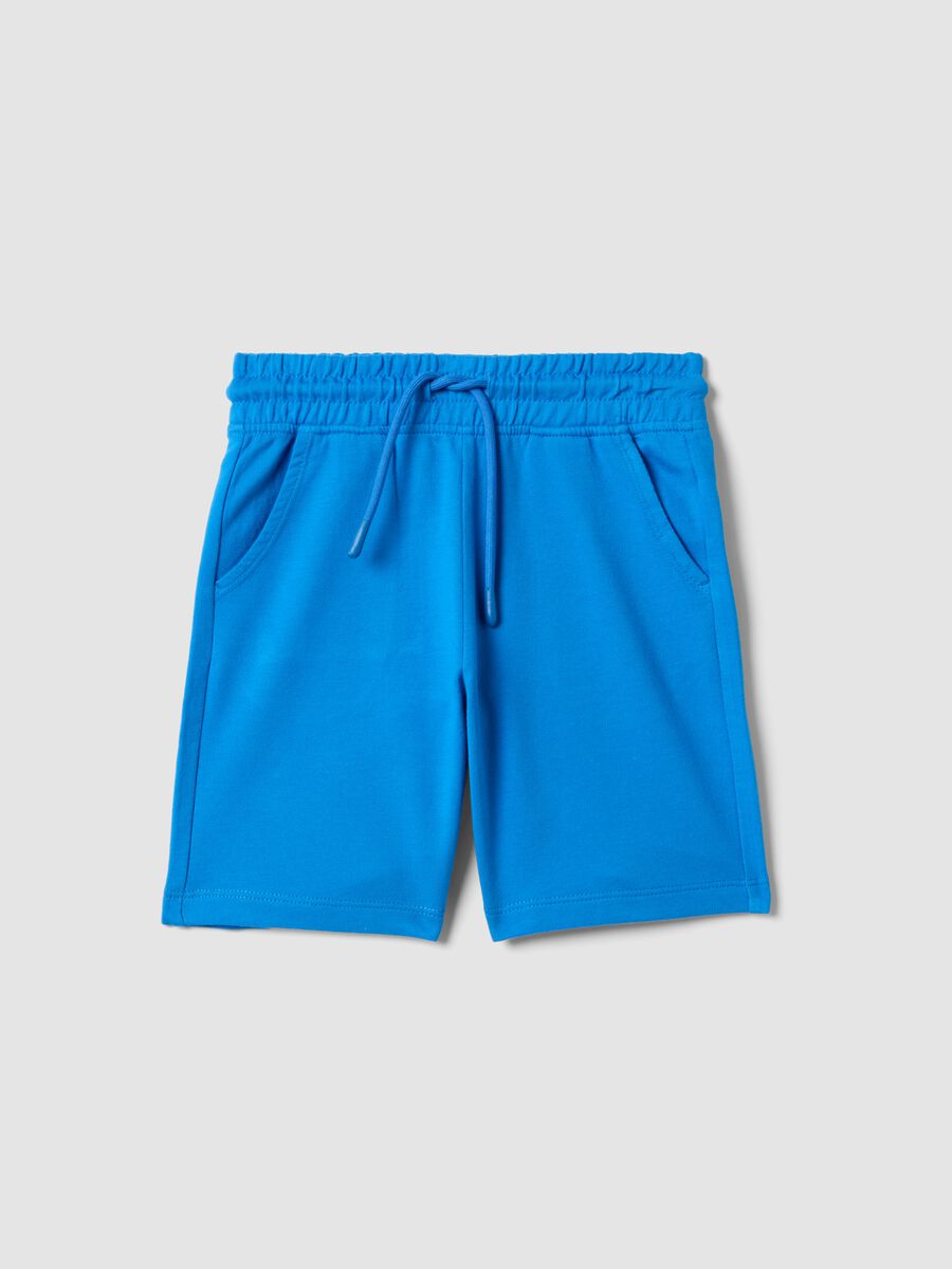 Boys&rsquo; blue pure cotton shorts, regular fit_0