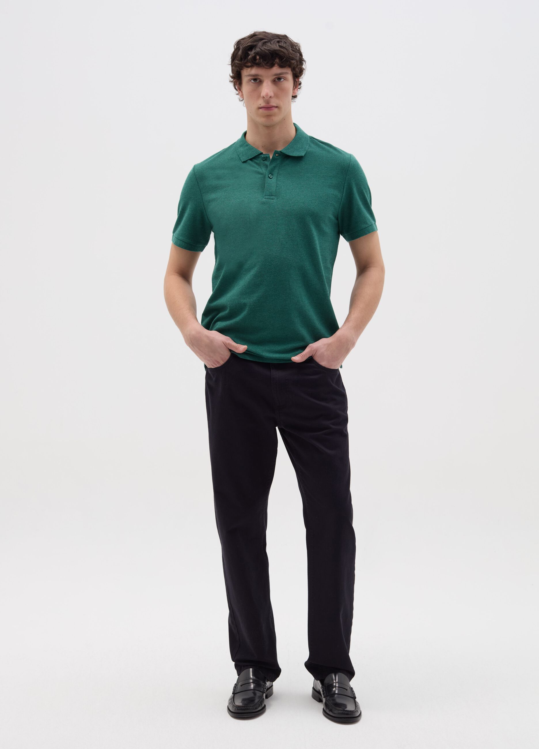 Regular-fit polo shirt in cotton