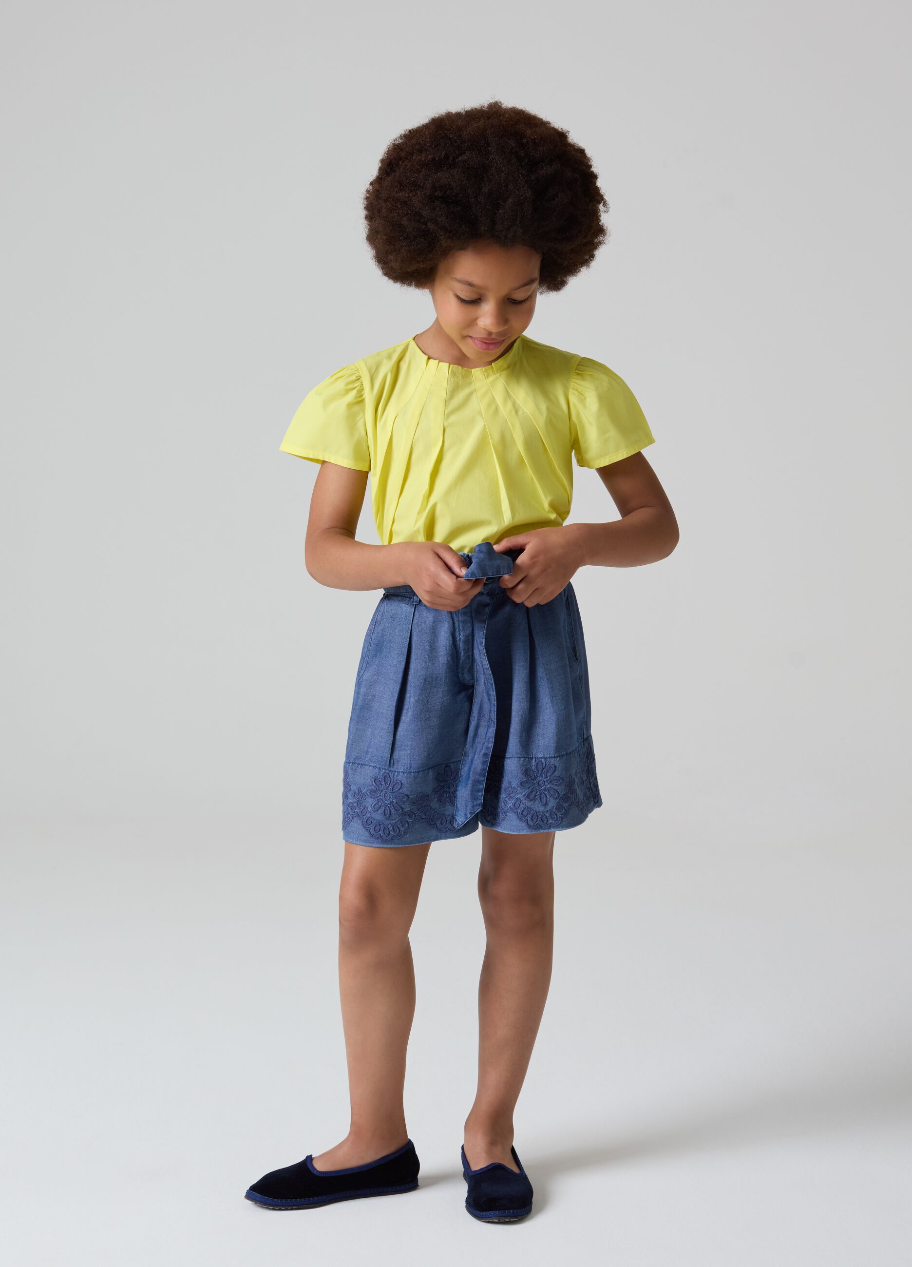 Shorts in TENCEL™ Lyocell con ricamo
