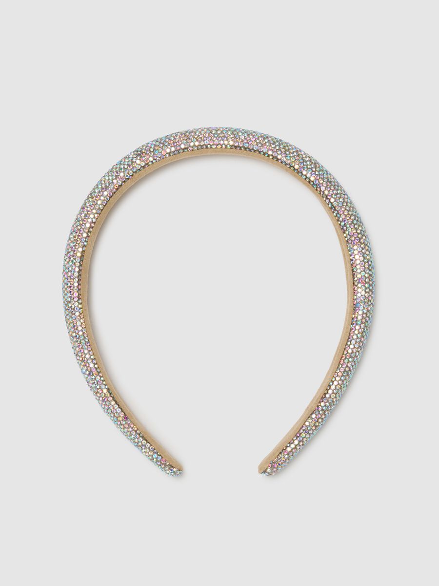 Silver Girls' Headband with Rhinestones_0
