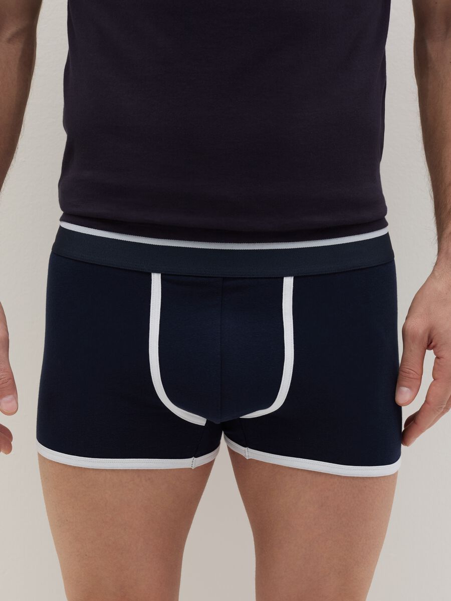 Stretch cotton boxer shorts with contrasting details._1