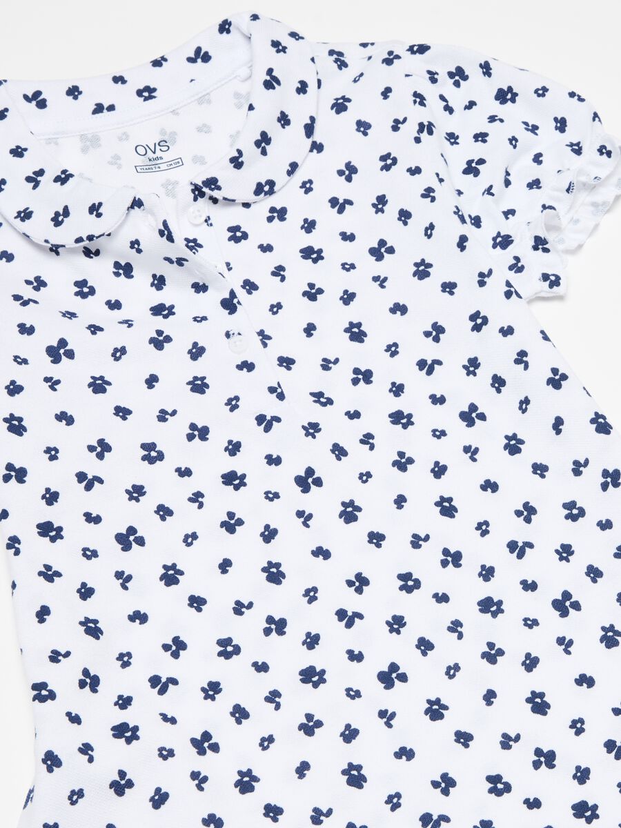 Polo shirt with all-over small flowers print_2