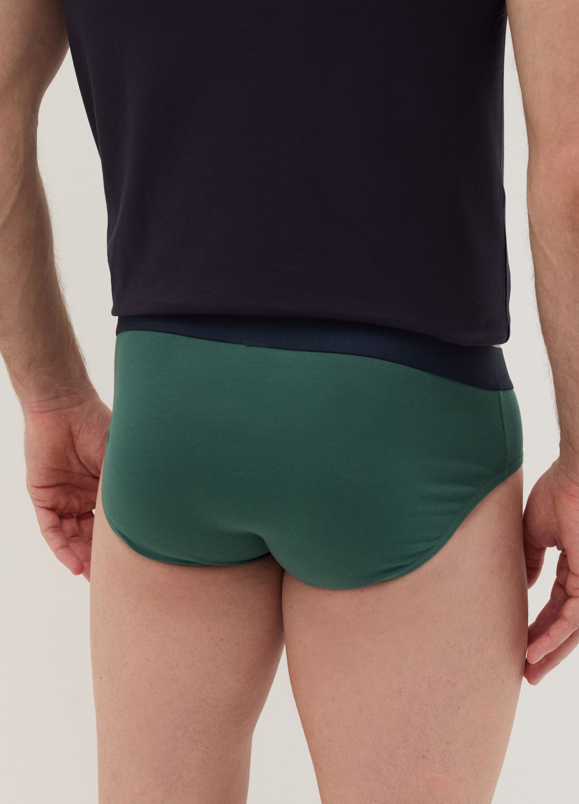 Tripack slip stretch con piping a contrasto 