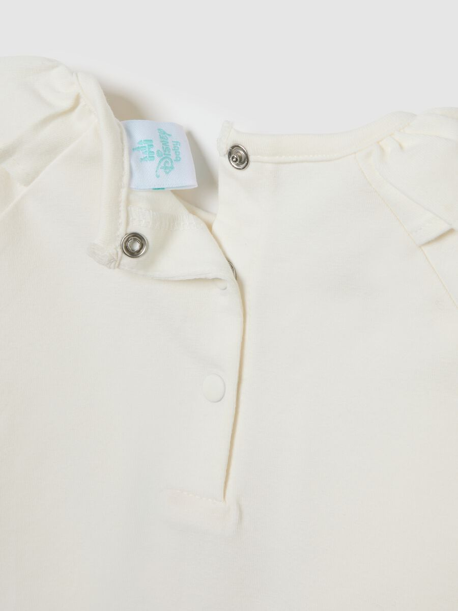 Girl's white cotton blend regular fit top_3