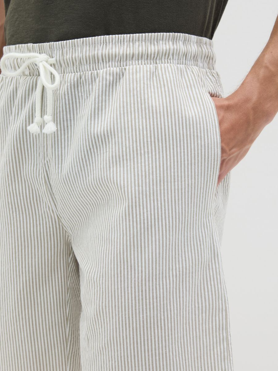 Men's pure cotton multicolour regular fit shorts with drawstring_2