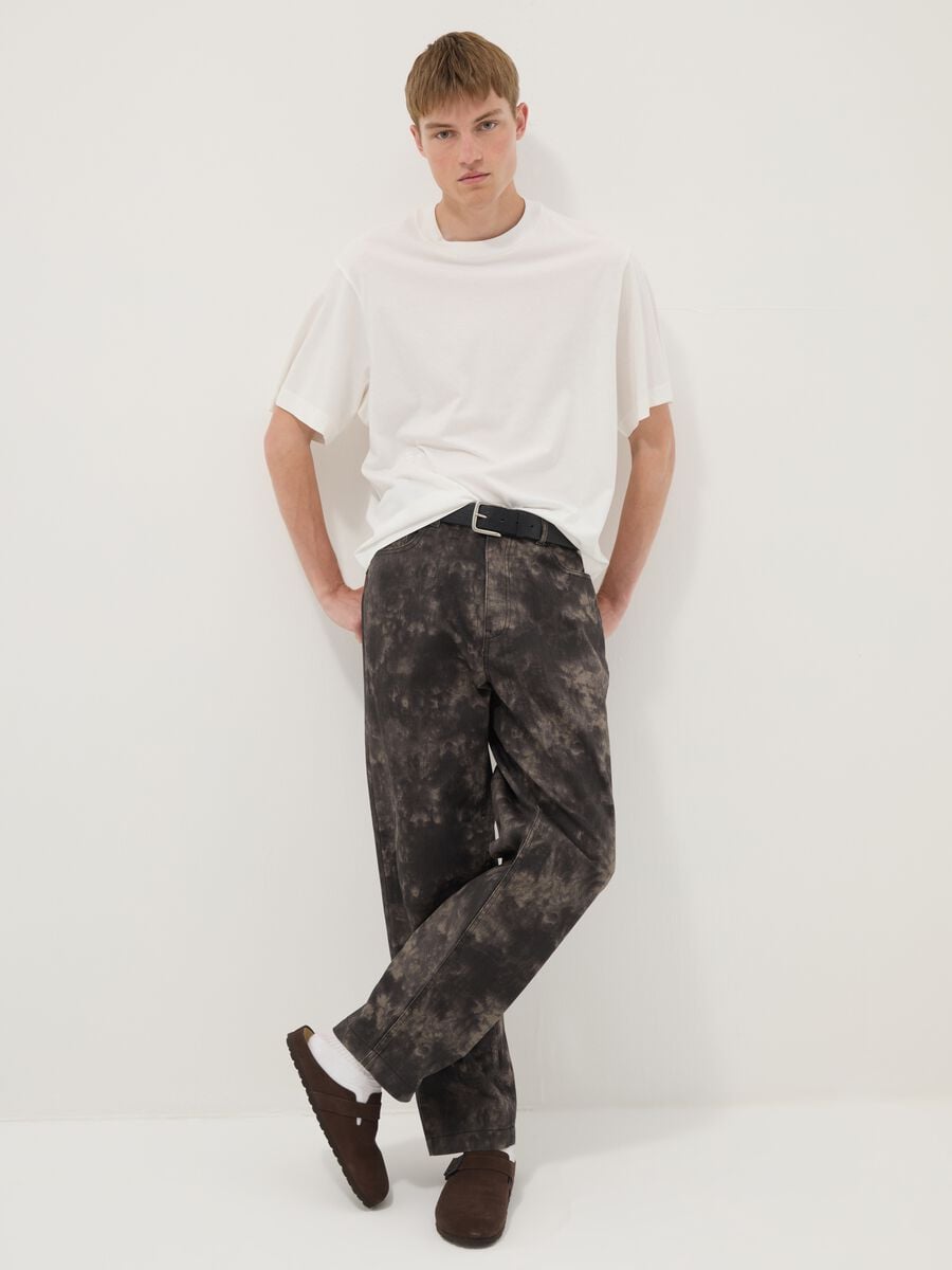 T-shirt bianca in puro cotone a maniche corte_2