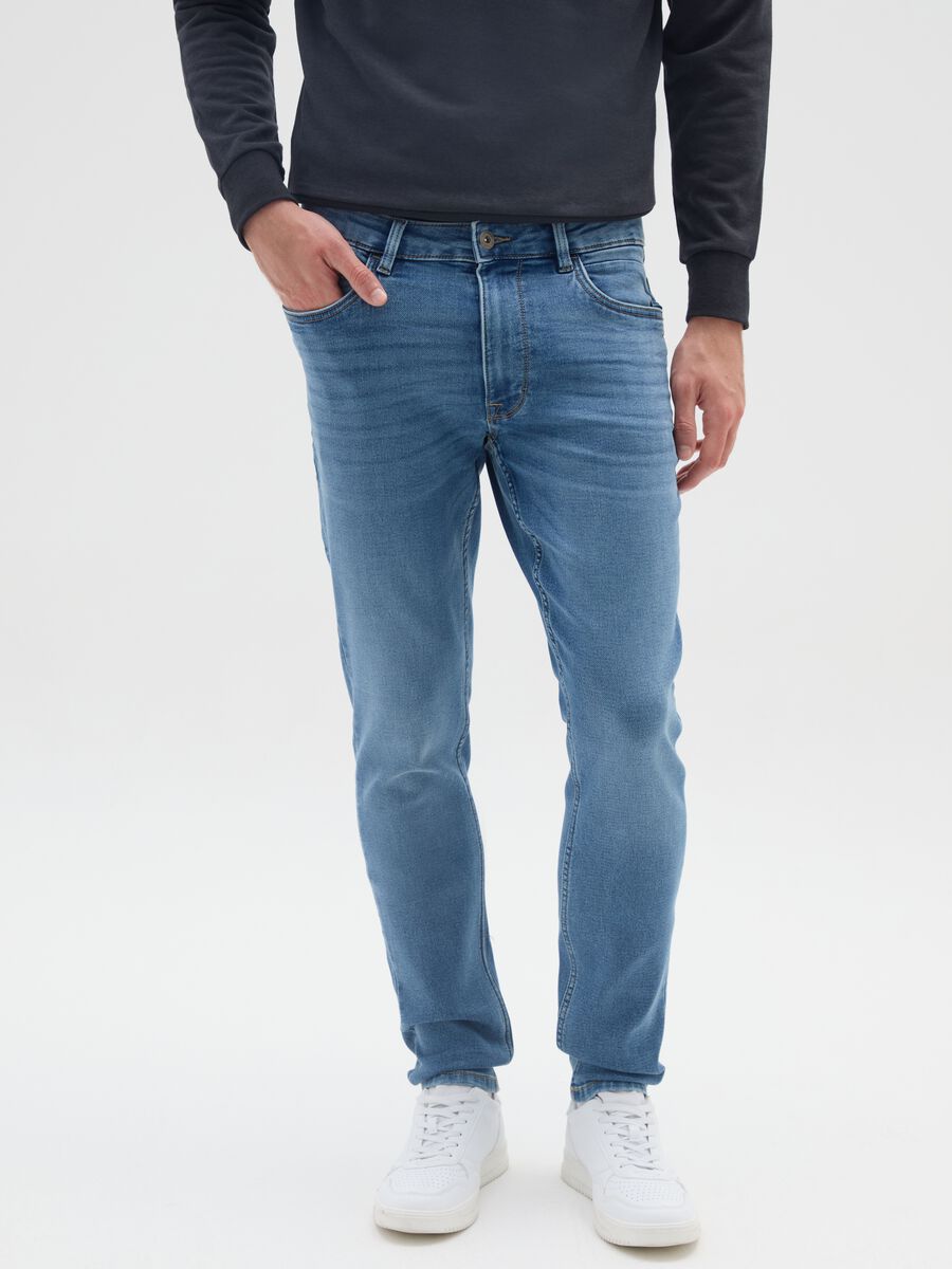 Jeans in denim blu slim fit_1