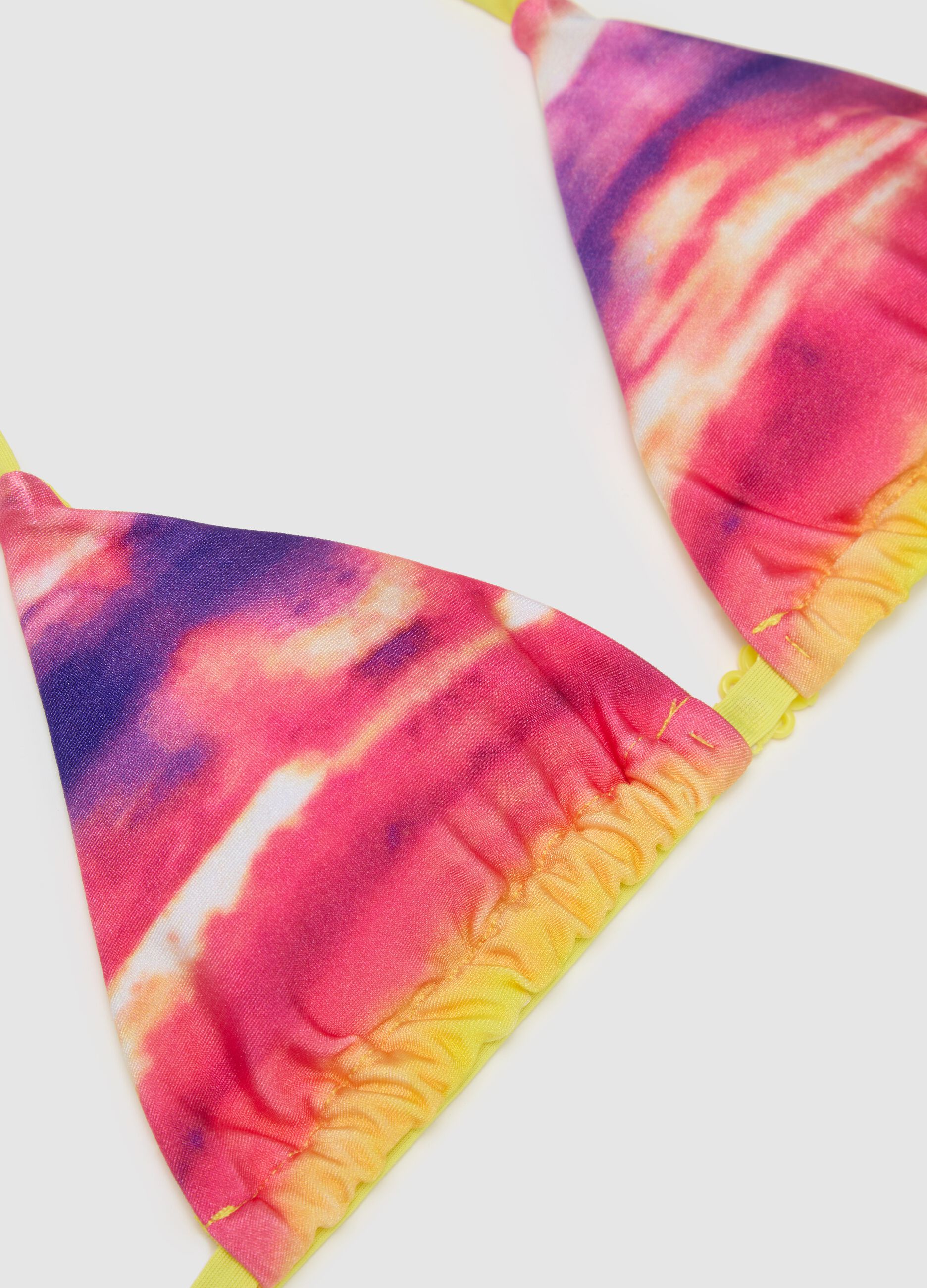 Bikini da ragazze in tessuto elasticizzato multicolor