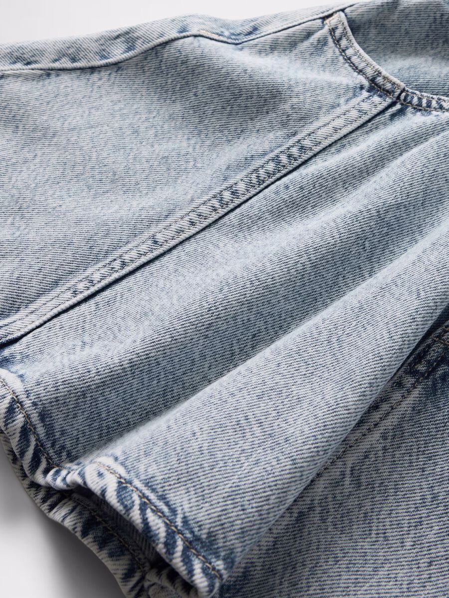 Gonna denim svasata con tasche _3