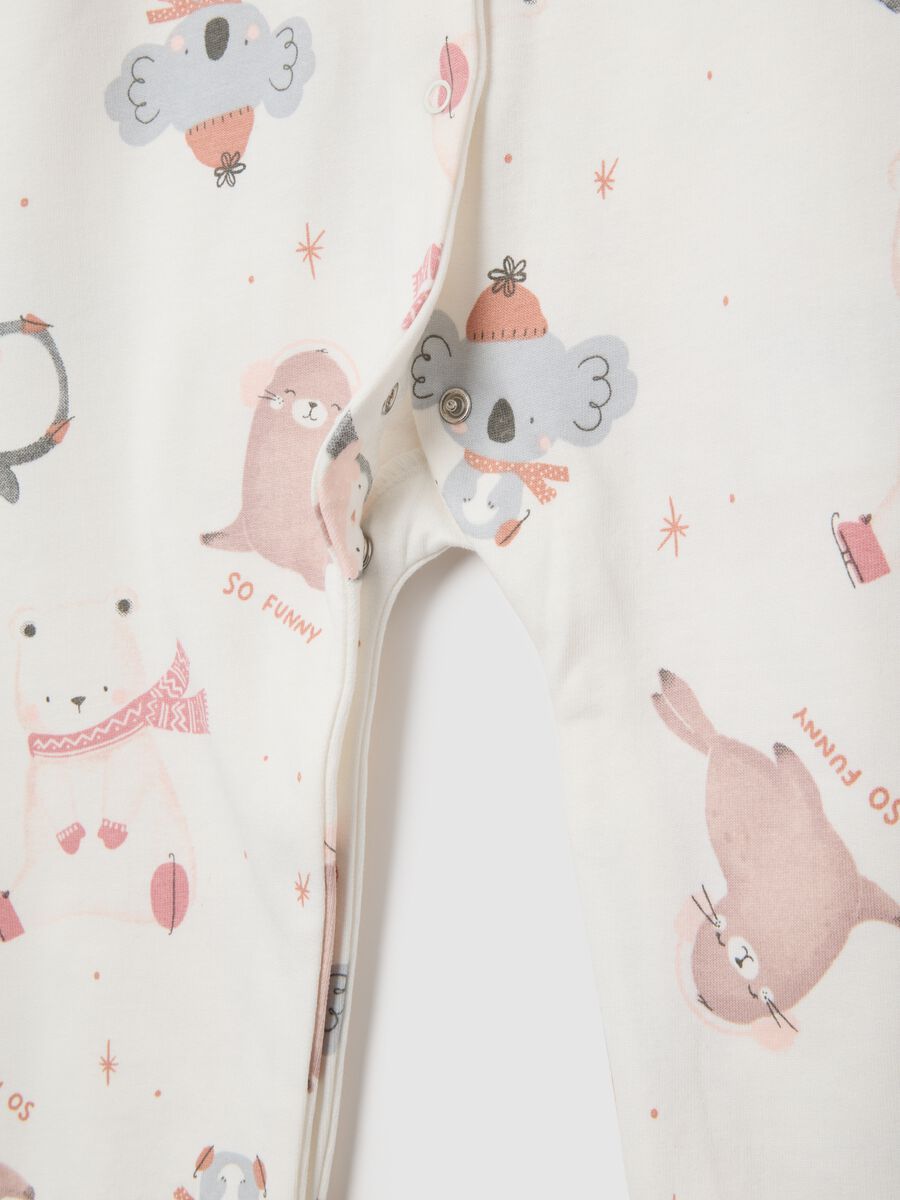 Bipack pagliaccetti multicolor da neonato in puro cotone con stampe_3