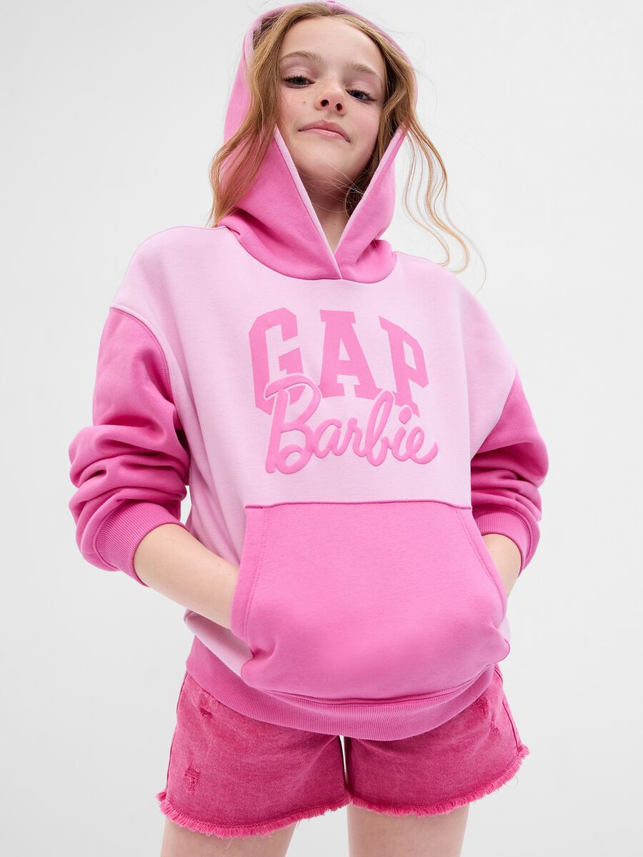 Felpa con cappuccio stampa Barbie™_0