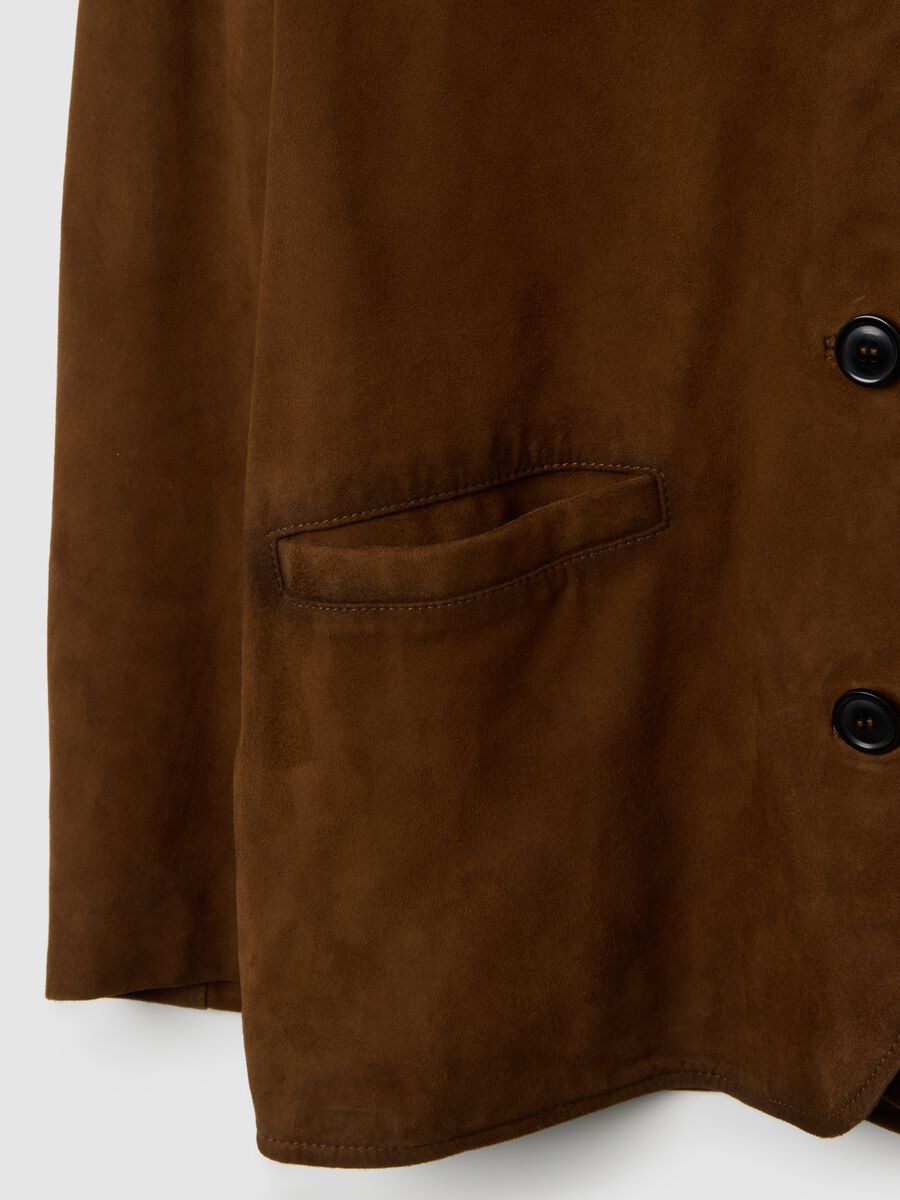 Blazer marrone in vera pelle_5