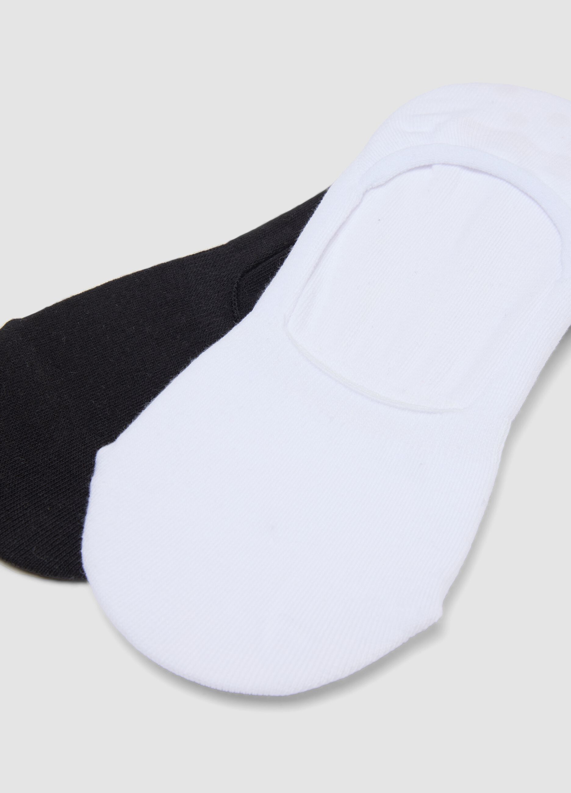 2-pack of multicolour invisible socks in stretch cotton blend
