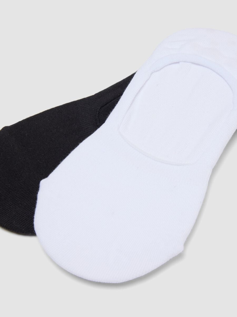 2-pack of multicolour invisible socks in stretch cotton blend_1