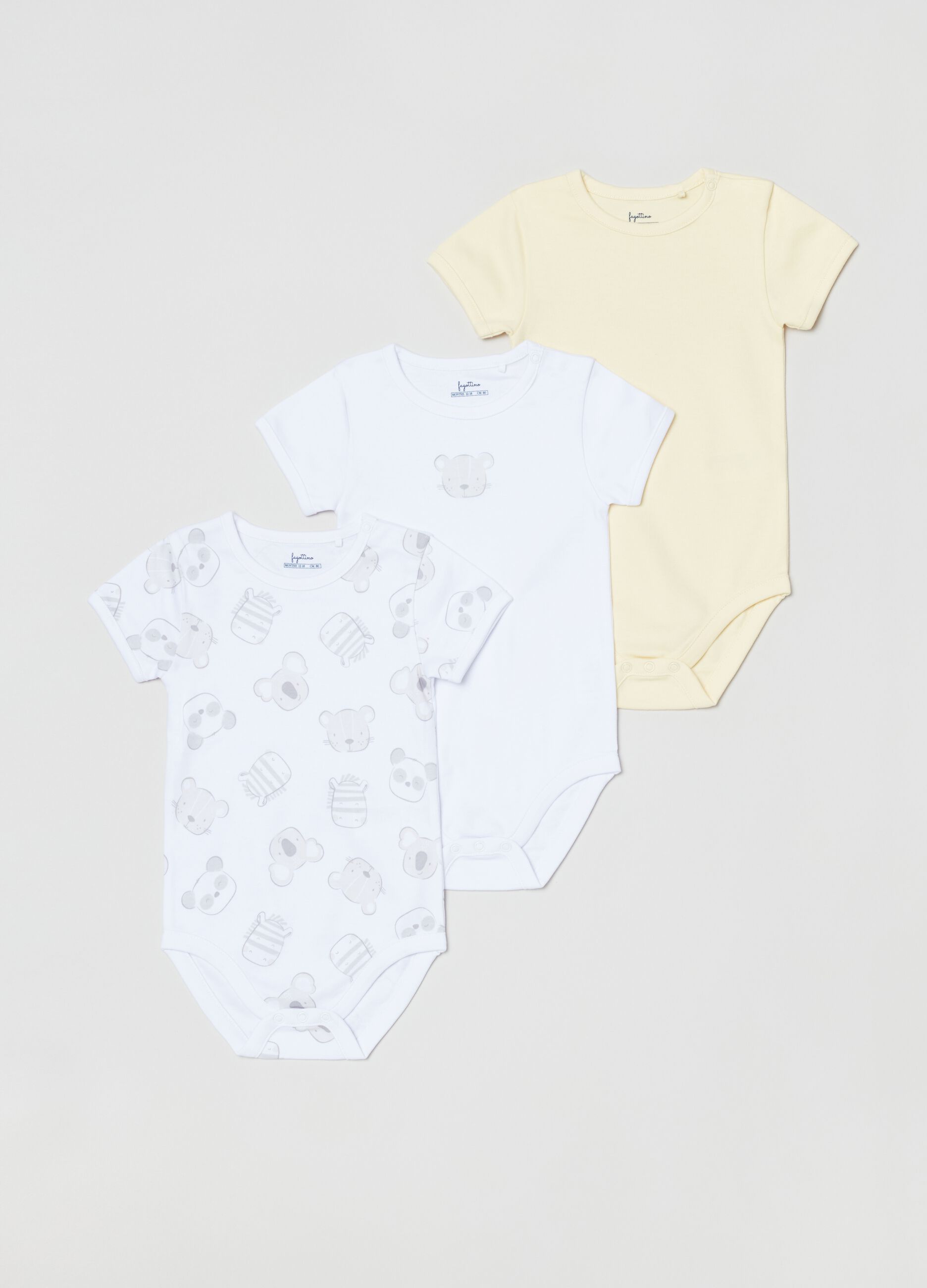 Tripack body in cotone con stampa _0