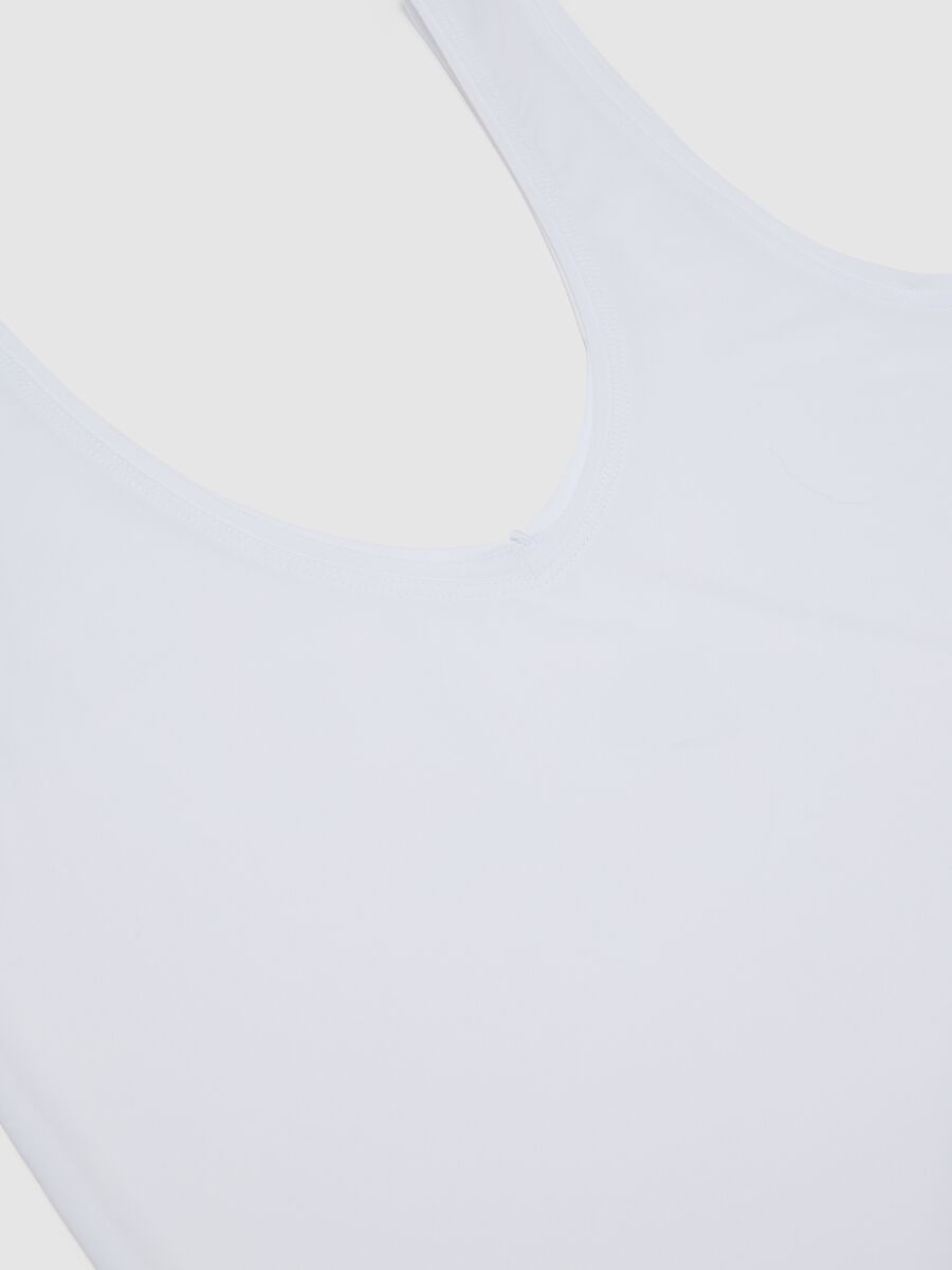 White Regular Fit Tank Top_1