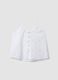 Pigiama bianco in puro cotone con top a spalline e shorts regular fit_4