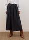 Grey pleated stretch viscose culotte skirt_1