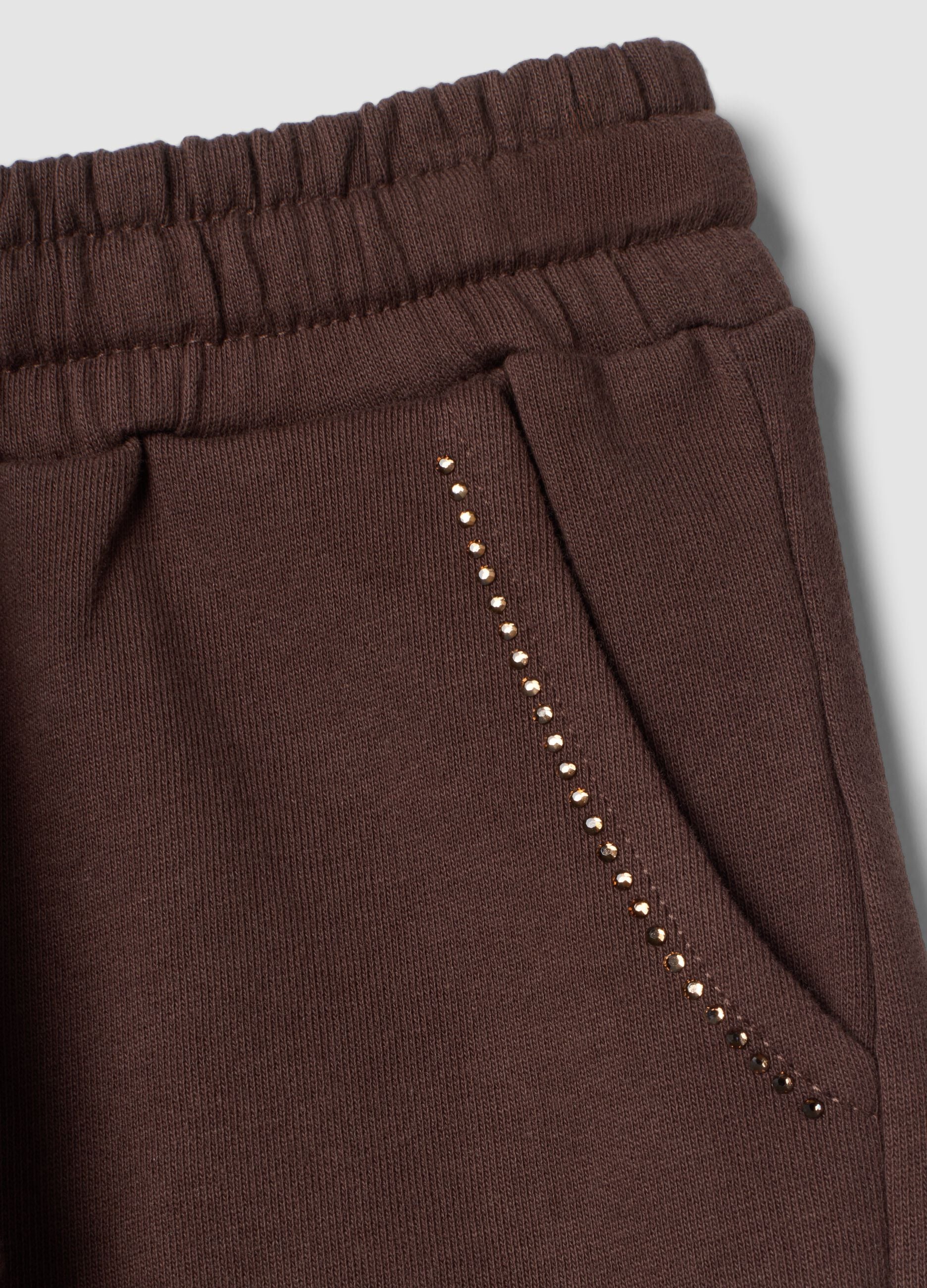 Brown pure cotton jogger trousers