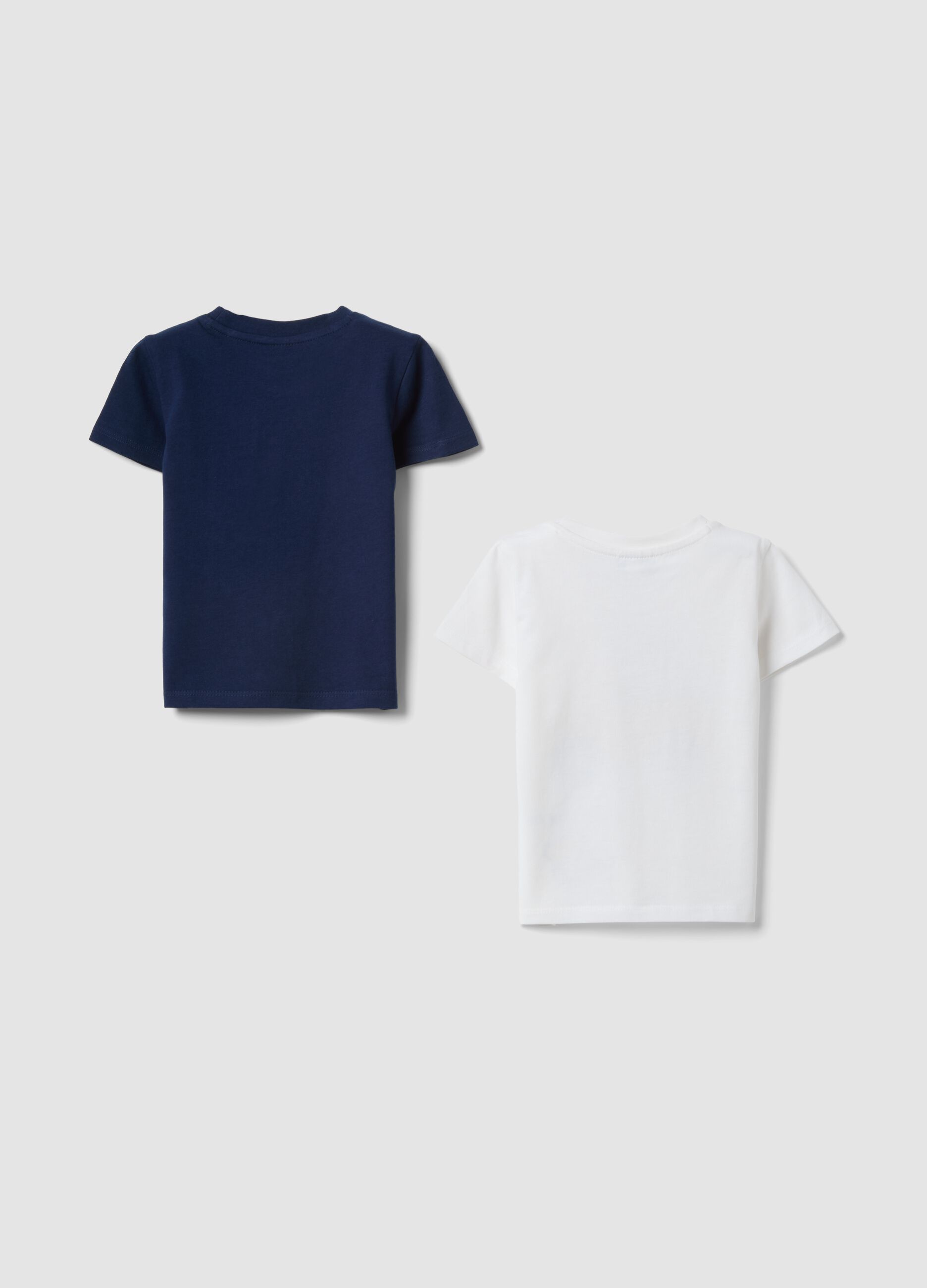 Boys&rsquo; multicolour pure cotton 2-pack T-shirts, regular fit