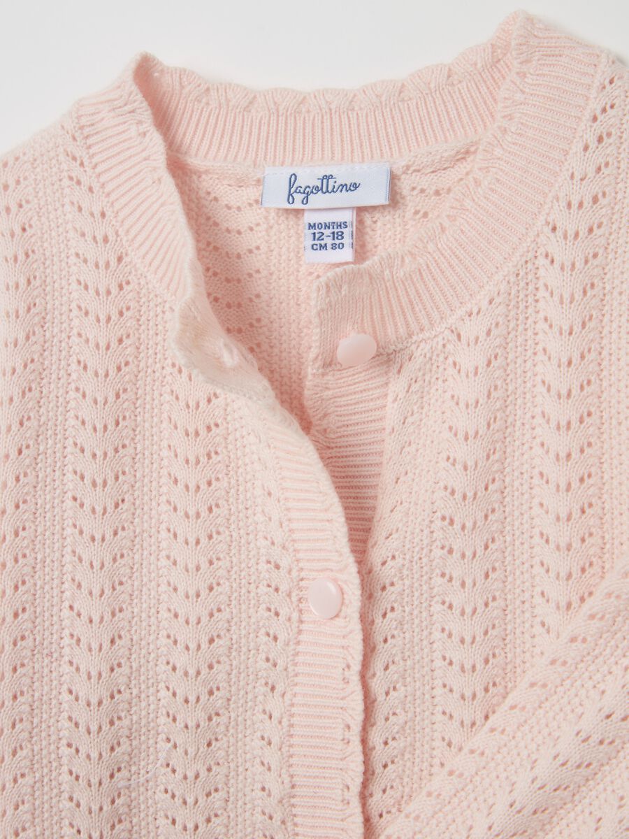 Cardigan in pointelle cotton_2