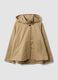 Beige cotton-blend parka with hood, regular fit_4