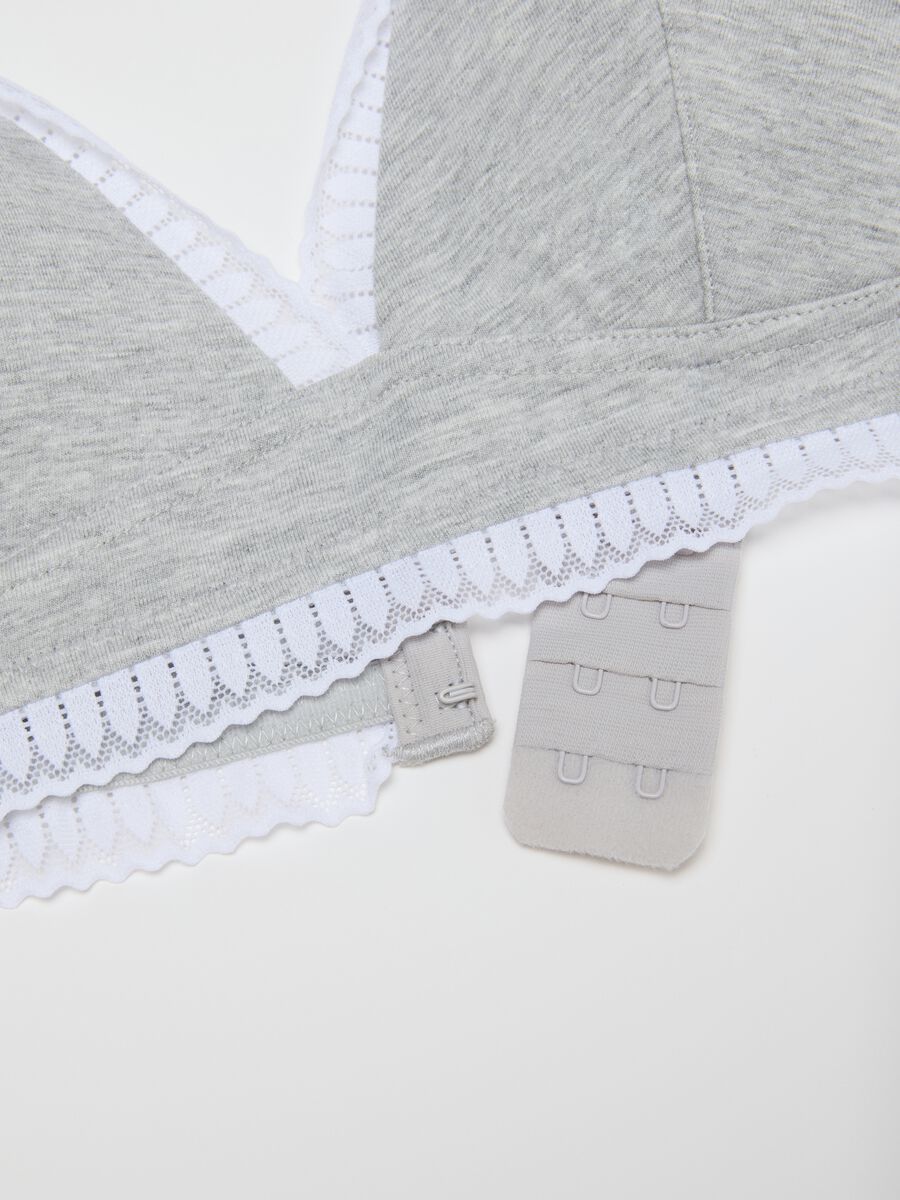 Reggiseno a triangolo in cotone elasticizzato grigio_1