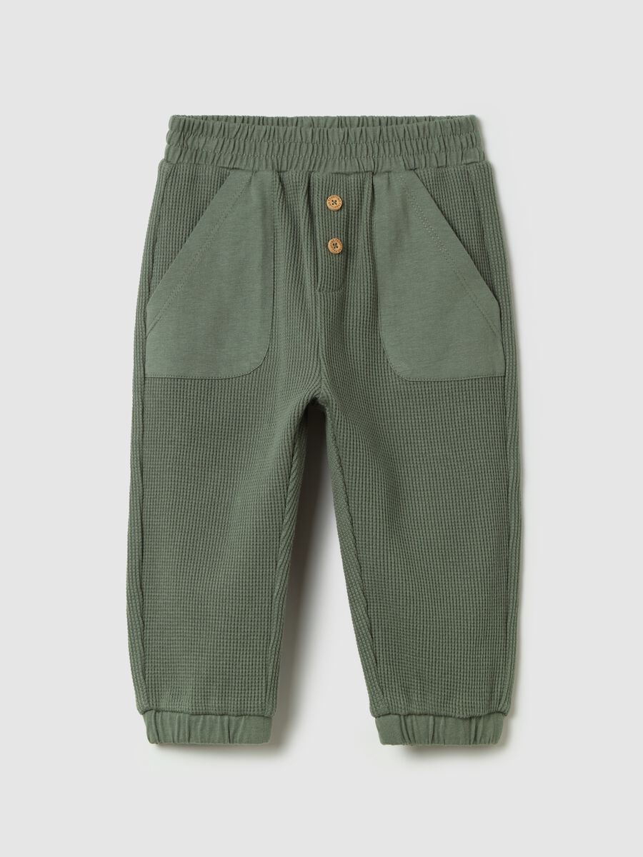 Waffle-weave joggers_0