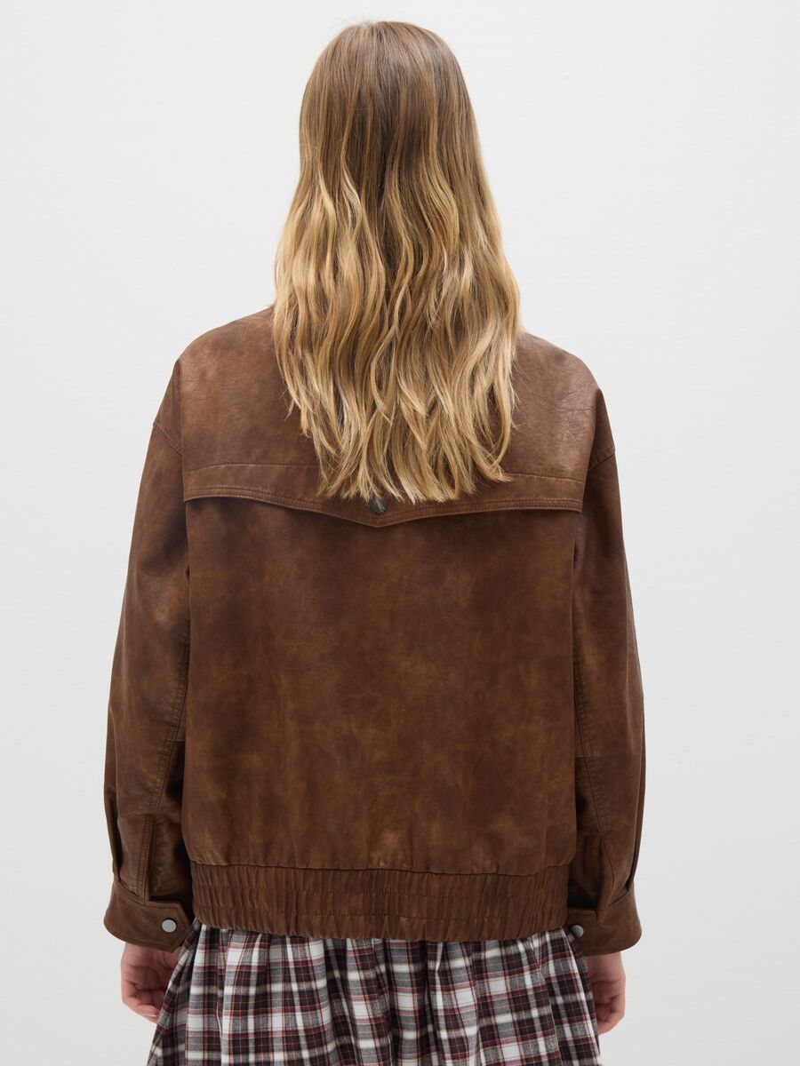 Brown regular fit jacket_3