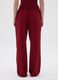 Women's red regular fit pure viscose trousers_2