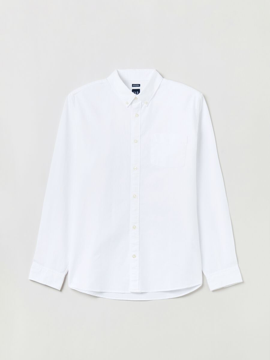 Camicia regular fit in cotone oxford_1